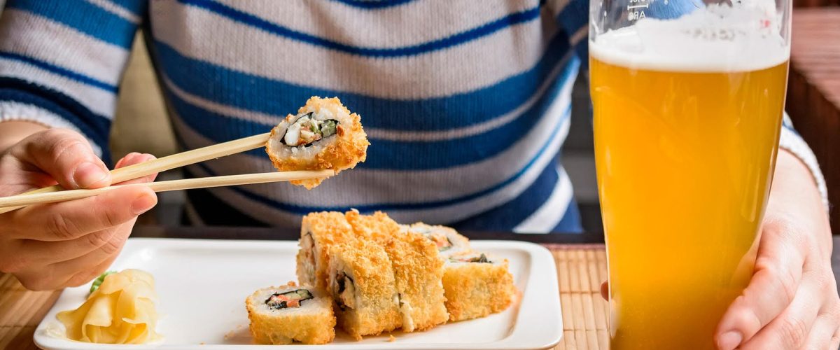 Maridar cerveza y sushi con el mejor sushi gourmet de Vitacura